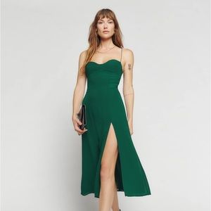 Reformation Juliette Dress in Emerald